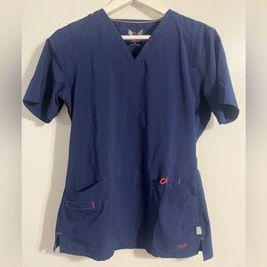 Women’s Smitten Scrub Pants and Top - Navy Blue